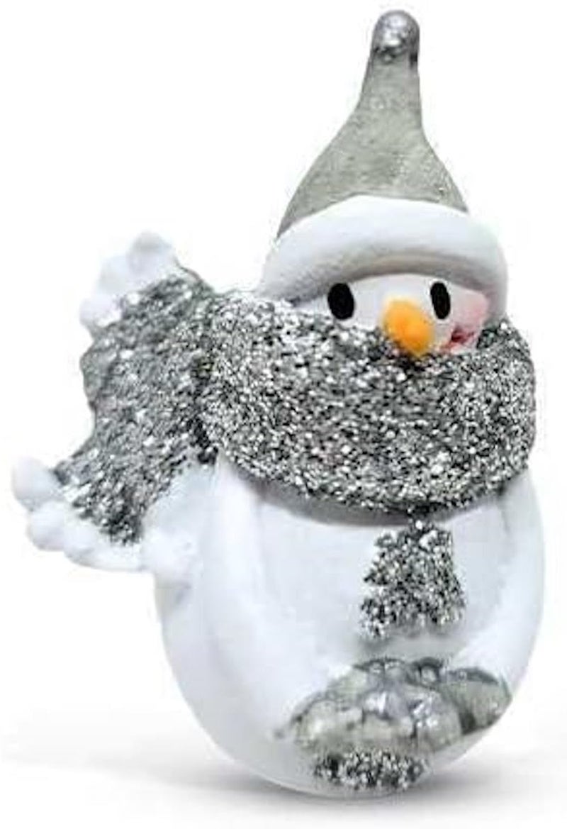 Ganz 1.5" Miniature Glittered Snowman Figurines - Set of 4 Assorted Styles - Image 4
